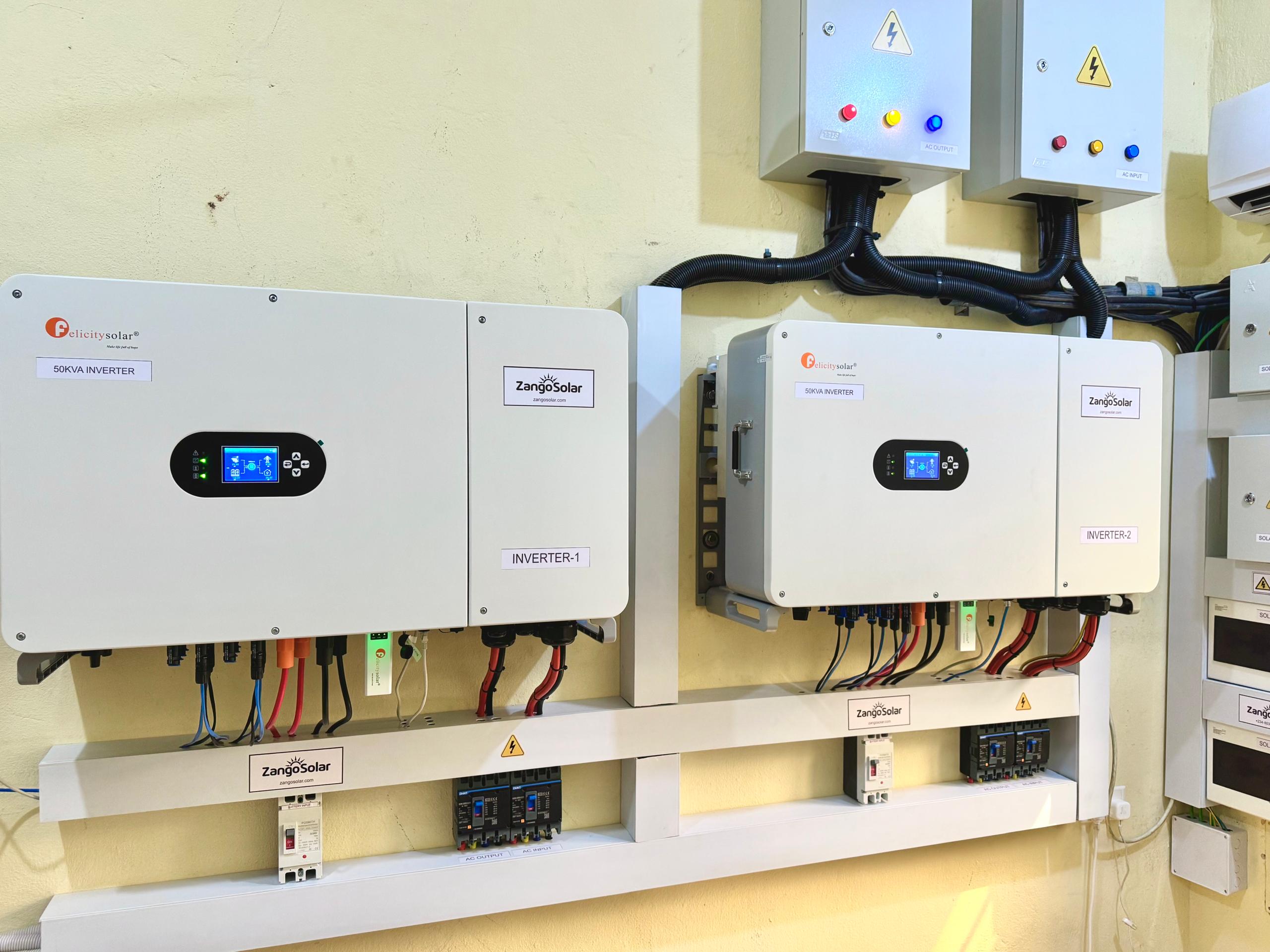 Solar installation at Nigerian factory
